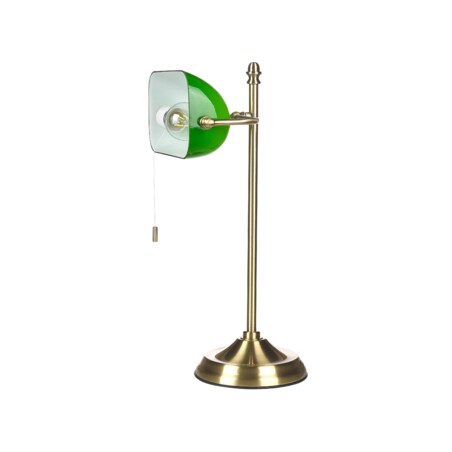 Lampa stołowa metalowa zielona ze złotym MARAVAL