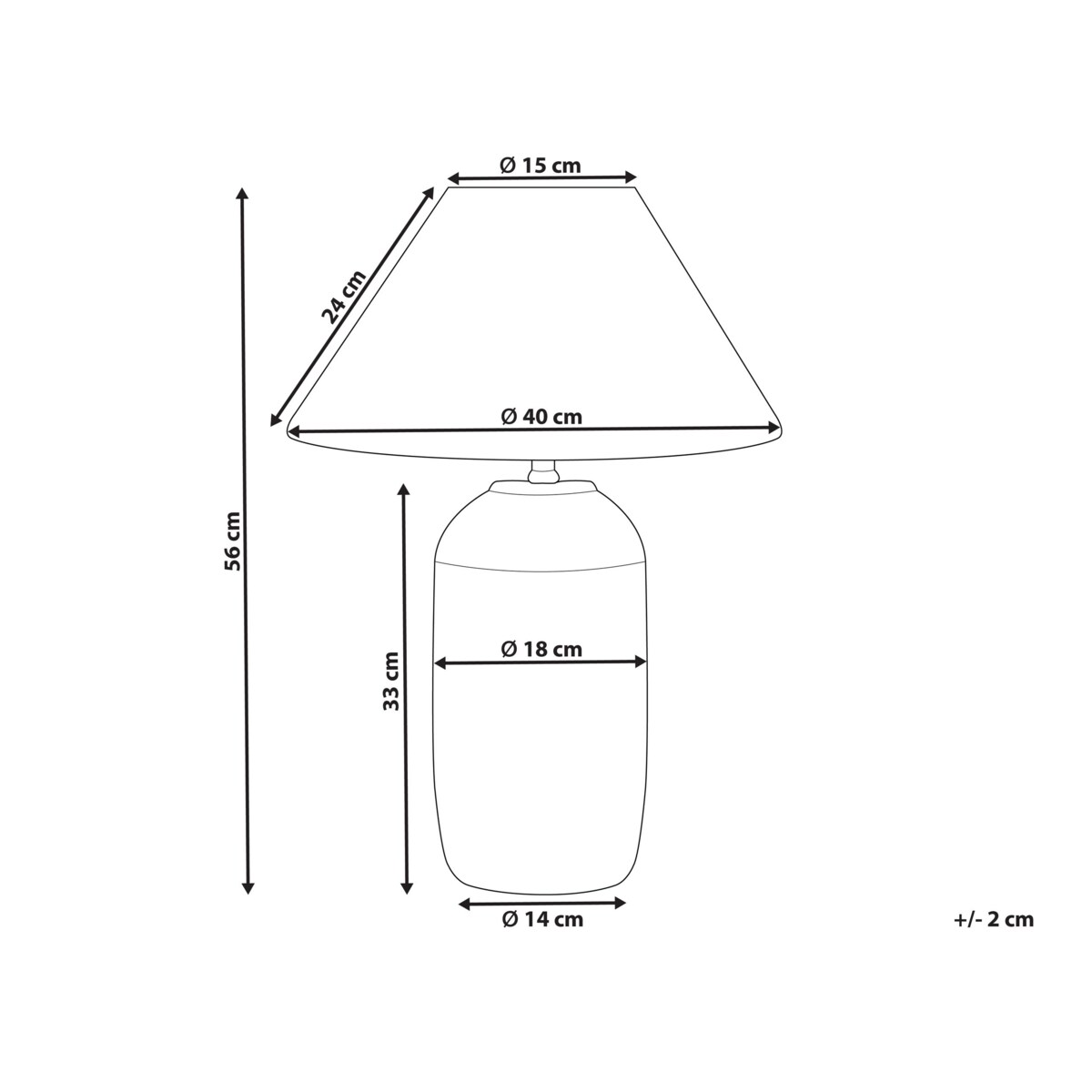 Lampa stołowa ceramiczna beżowa TELIRE