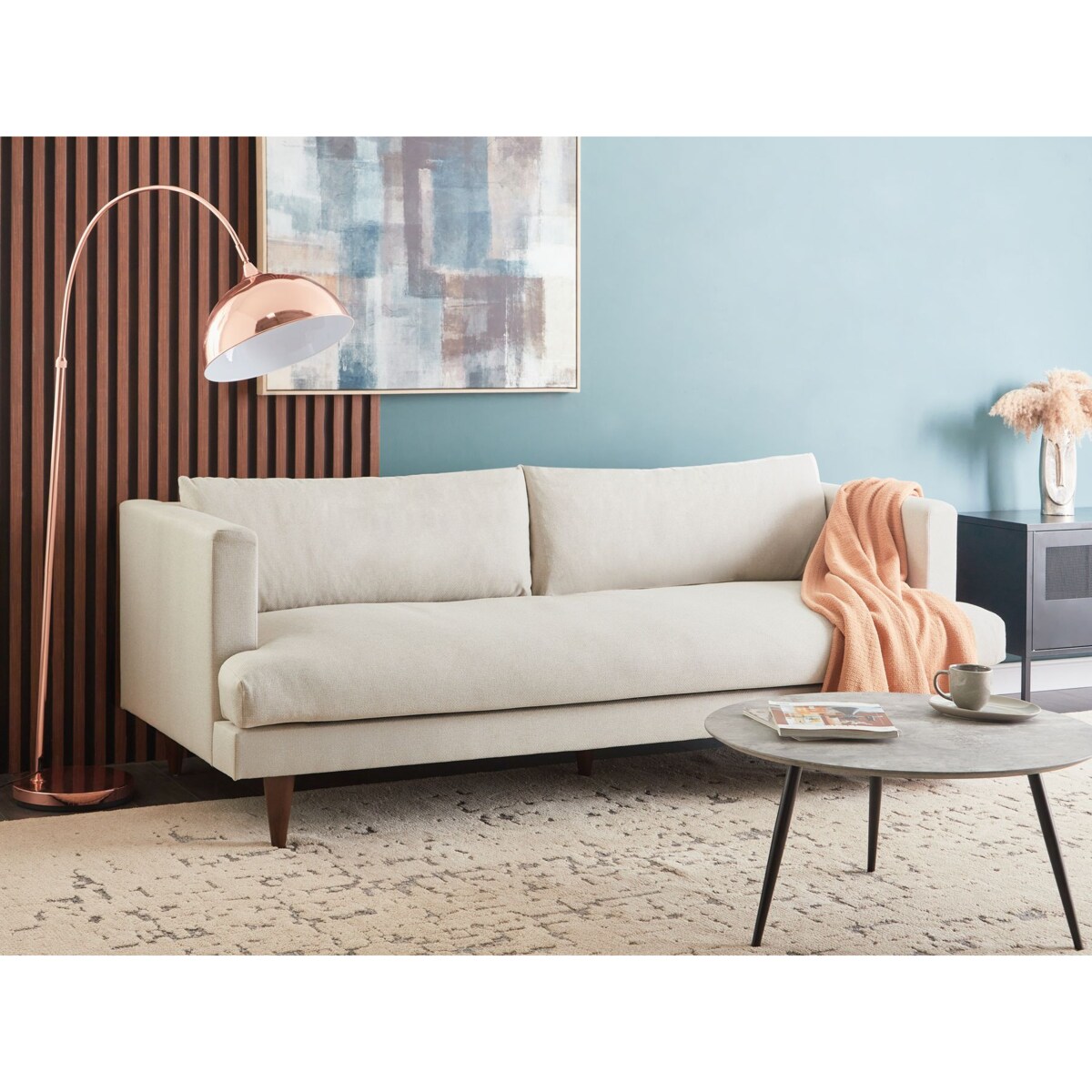 Sofa 3-osobowa jasnobeżowa JARPEN