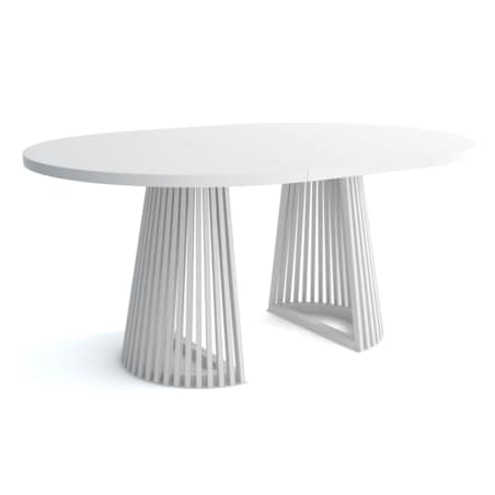 Stół DUSTO rozkładany z lamelami 100/200 Biały