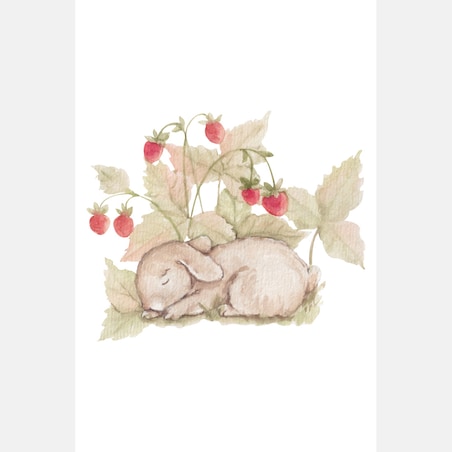 Plakat dla dzieci Śpiący króliczek 20x30