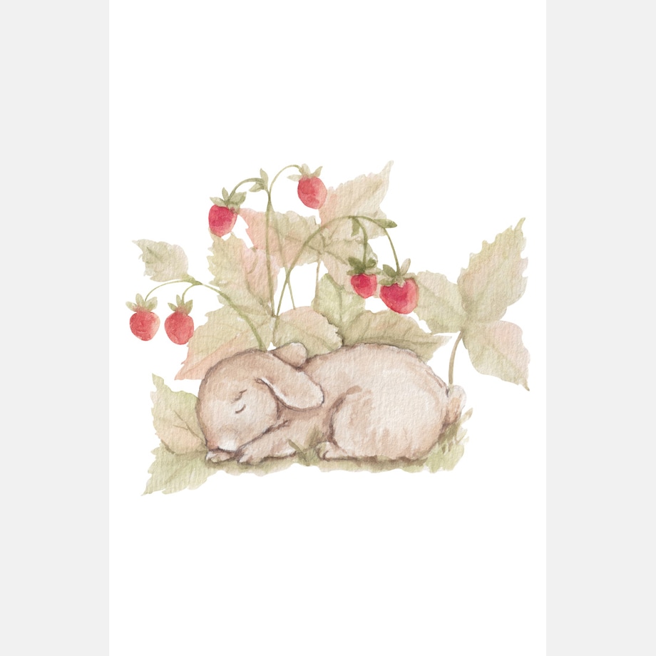 Plakat dla dzieci Śpiący króliczek 20x30