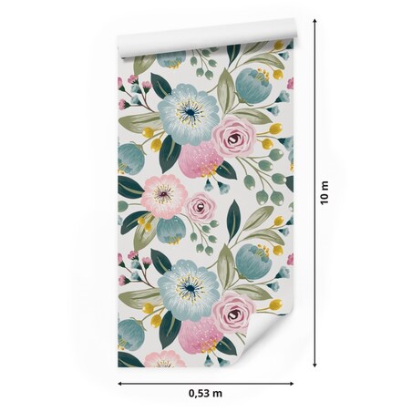 Tapeta Kolorowe KWIATY Liście Rośliny Natura