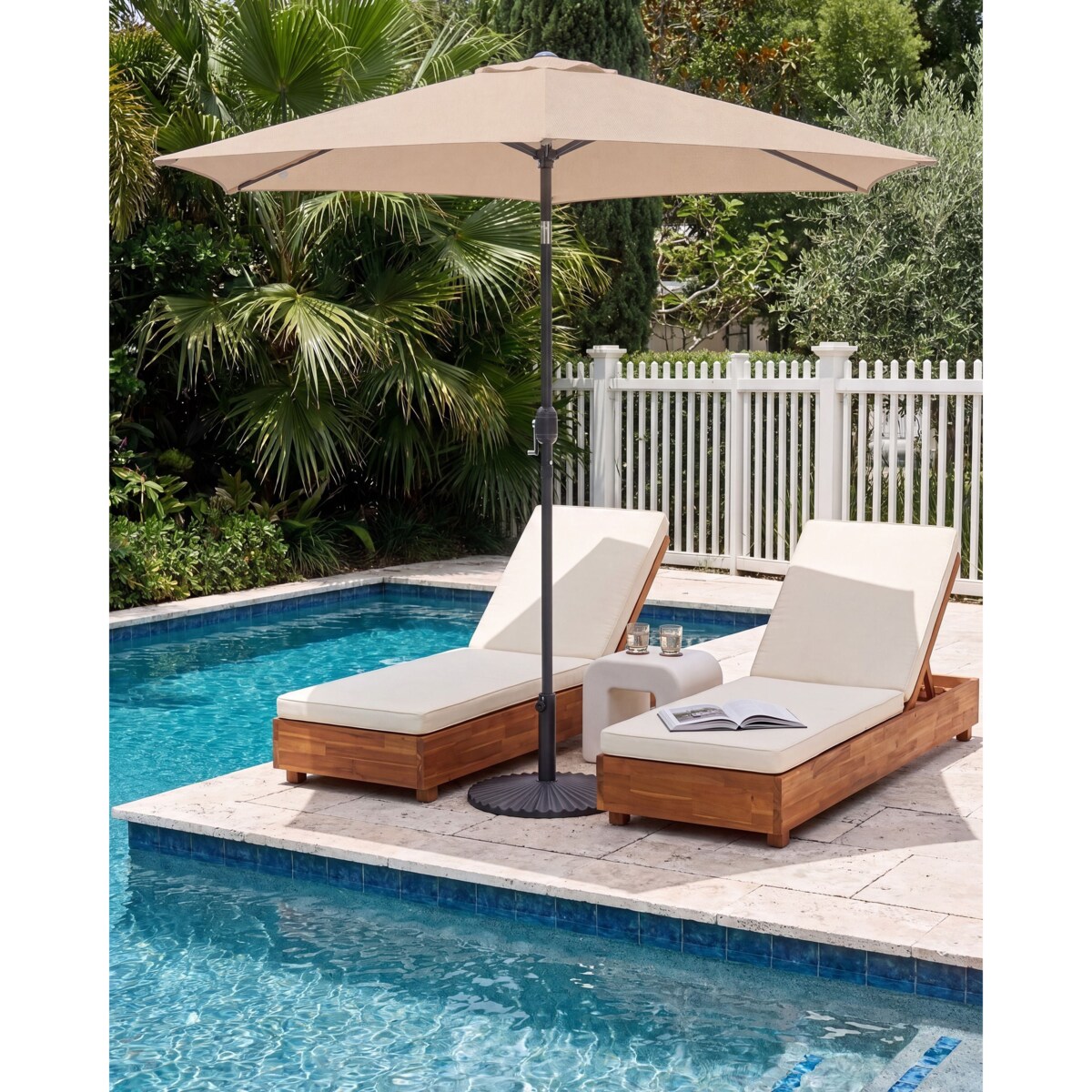 Parasol ogrodowy 266 cm VARESE Beżowy