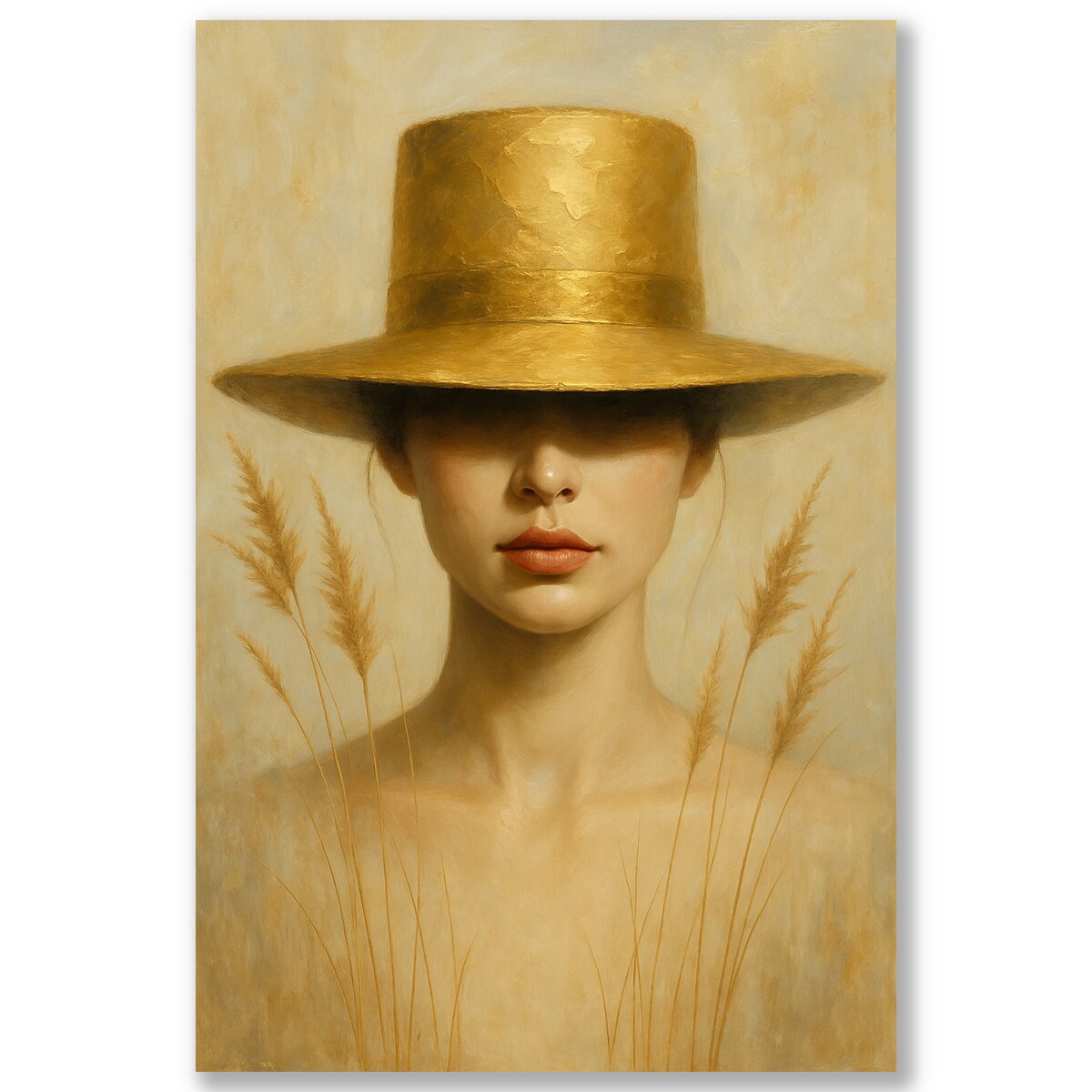 Obraz na płótnie Złoty Kapelusz 70cm x 90cm