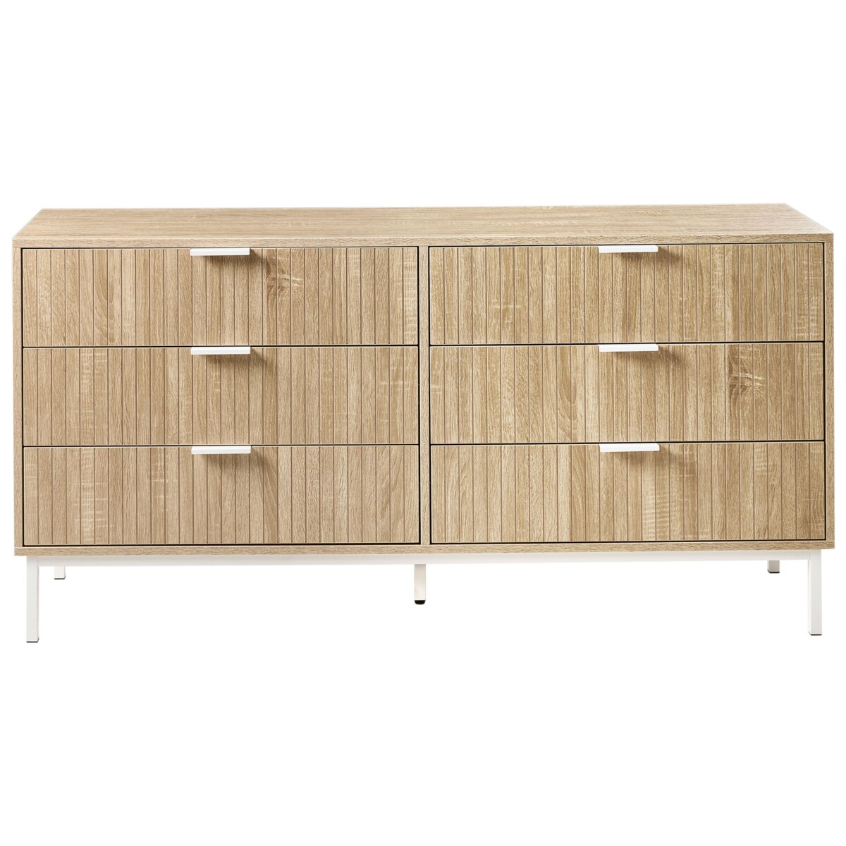 Komoda 6 szuflad WALCOTT Jasnobrązowy