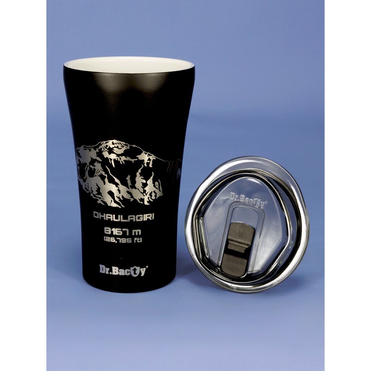 Kubek termiczny na kawę Dr.Bacty Apollo 2.0 - 360 ml - Dhaulagiri - Black Matt