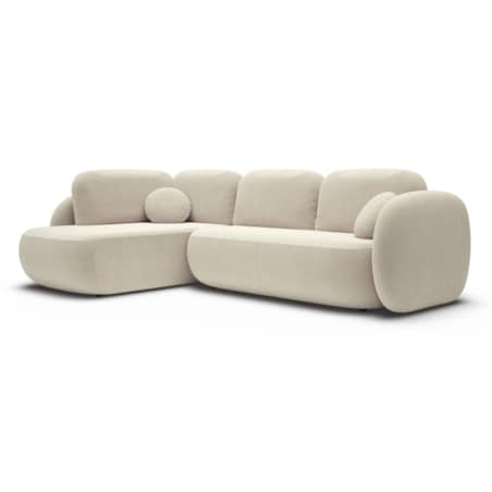 Nowoczesny Narożnik rozkładany OLIVIO II, lewy, beżowy