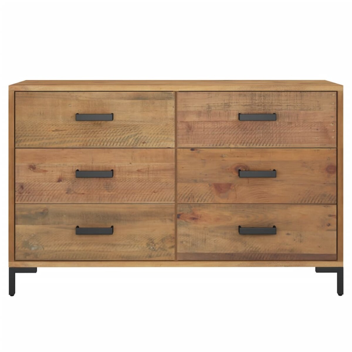 vidaXL Szafka, brązowa, 110x35x70 cm, lite drewno sosnowe