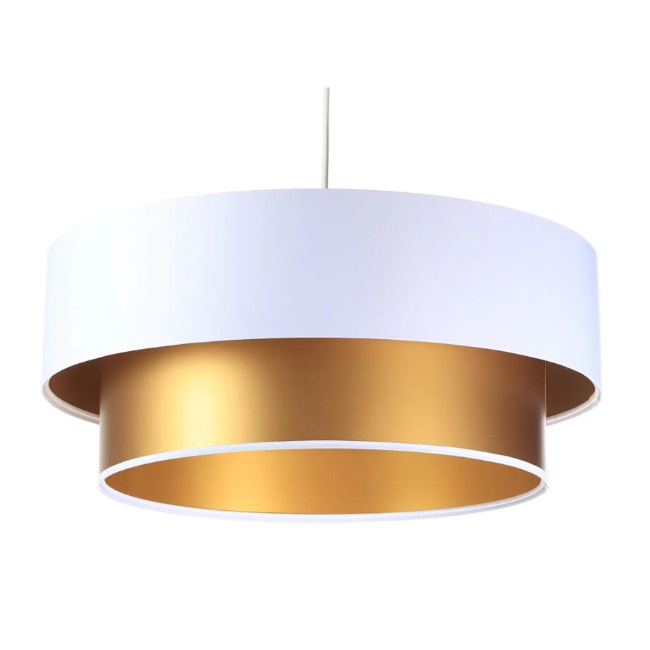Lampa wisząca DOUBLE WHITE 40 biała/złota