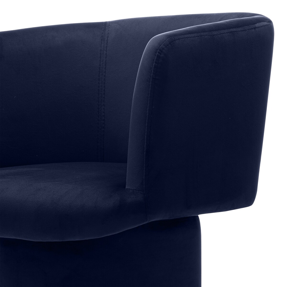 Fotel obrotowy, welur, granatowy Haco