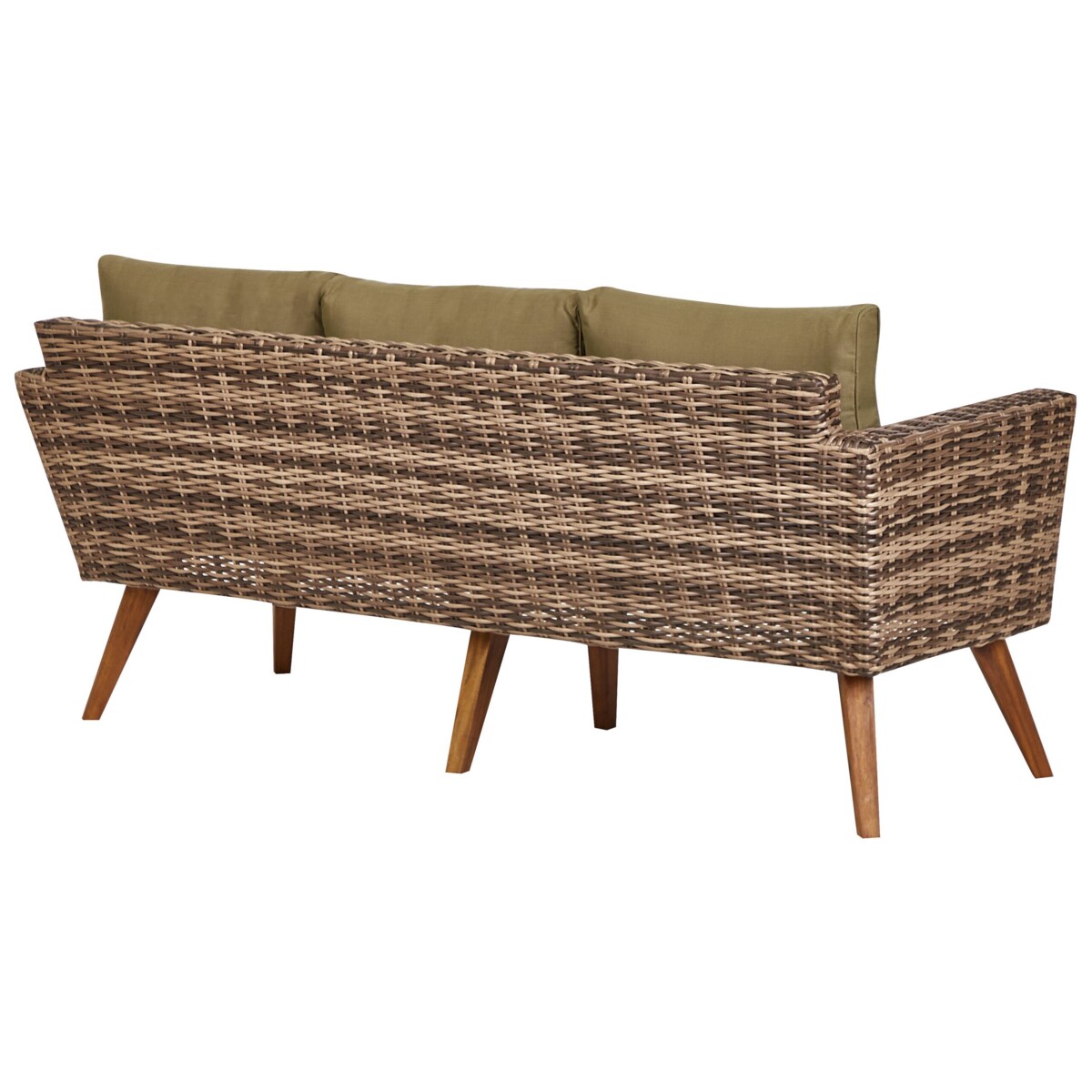 Zestaw ogrodowy ze stolikiem dla 5 osób VITTORIA XL Technorattan Oliwkowy