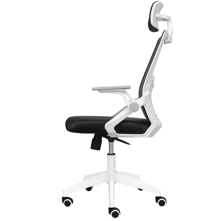 Krzesło biurowe fotel obrotowy regulowany ergonomiczny biały