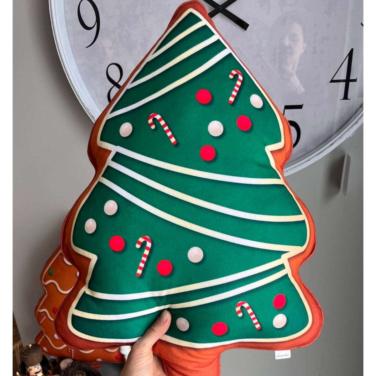 Poduszka piernik Choinka świąteczna zielona