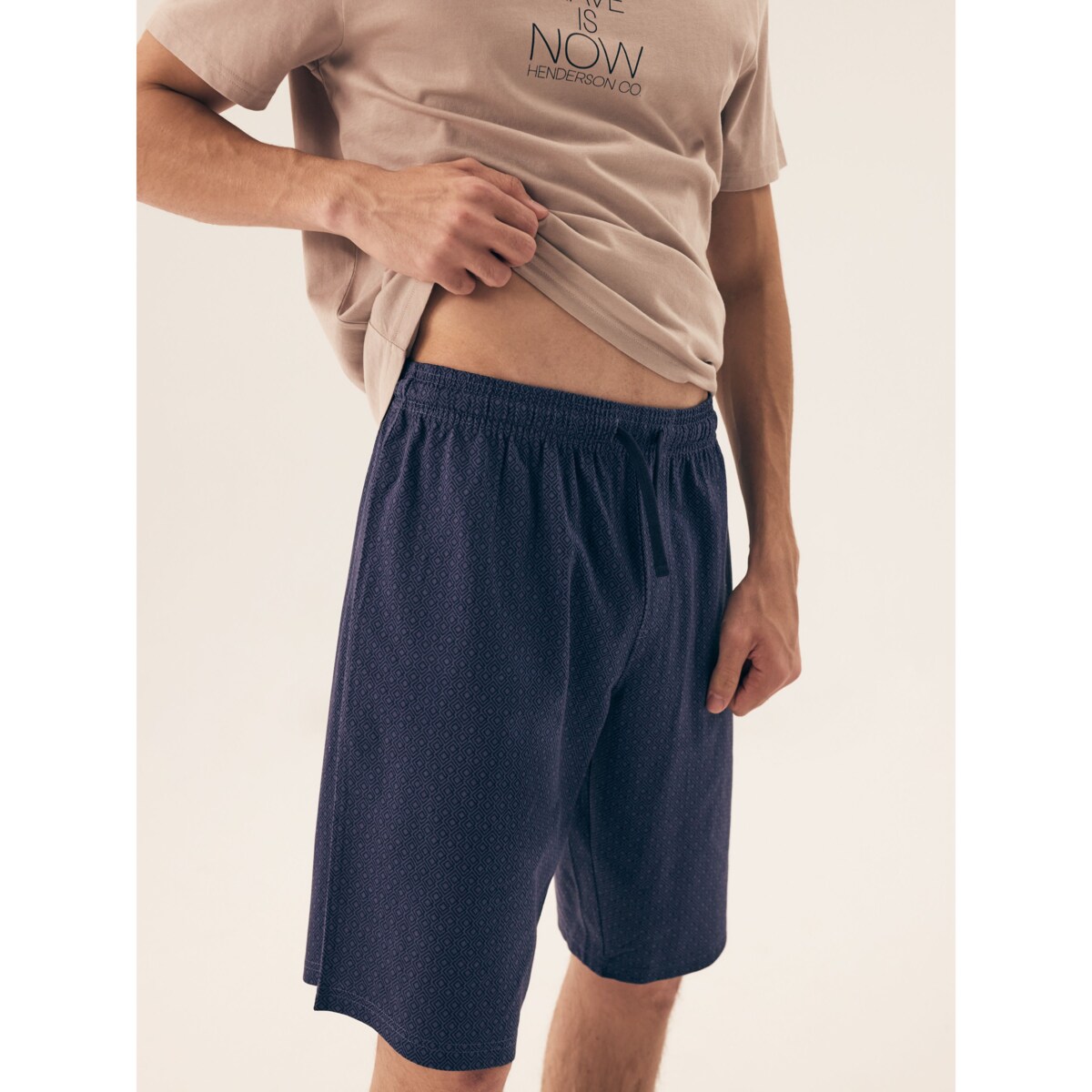 Piżama Dreamber 42632-02X Beżowo-Niebieski, XXXL