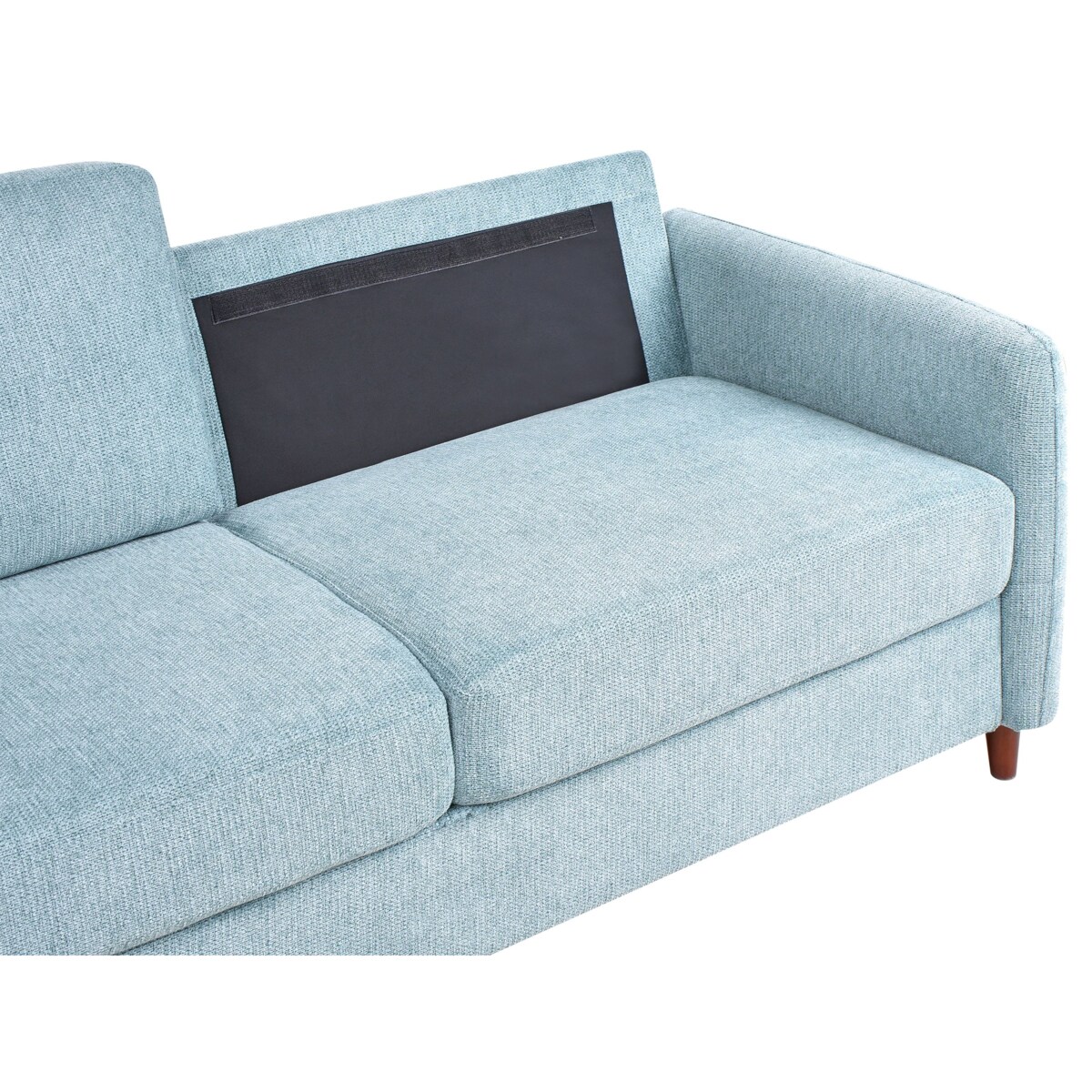 Sofa 3-osobowa z pojemnikiem niebieska MARE