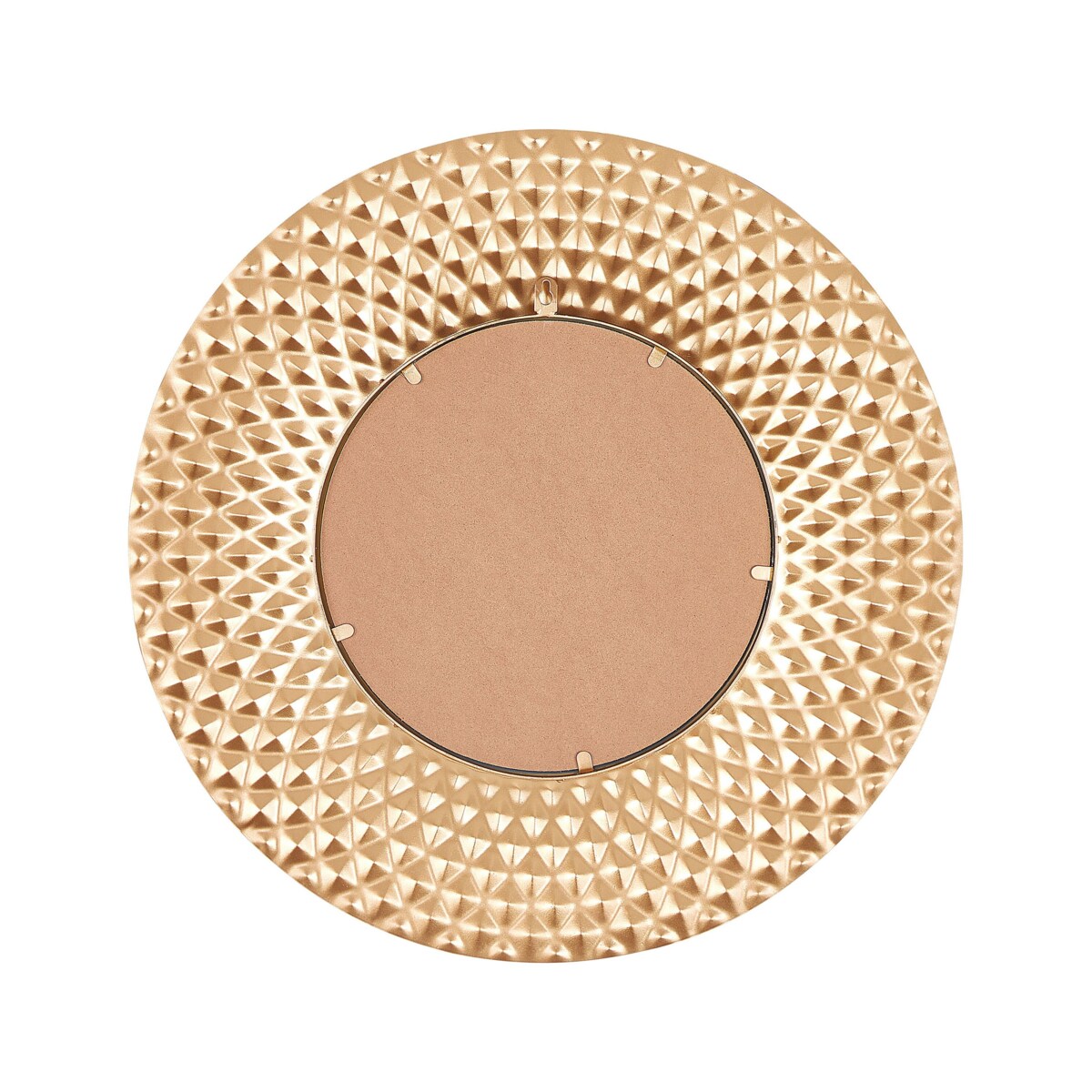 Metalowe okrągłe lustro ścienne ø 60 cm złote COMBE