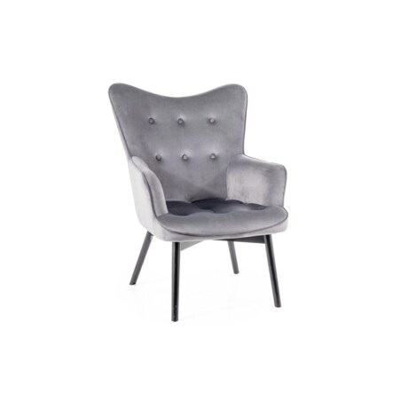 Fotel do salonu CARMEN VELVET szary