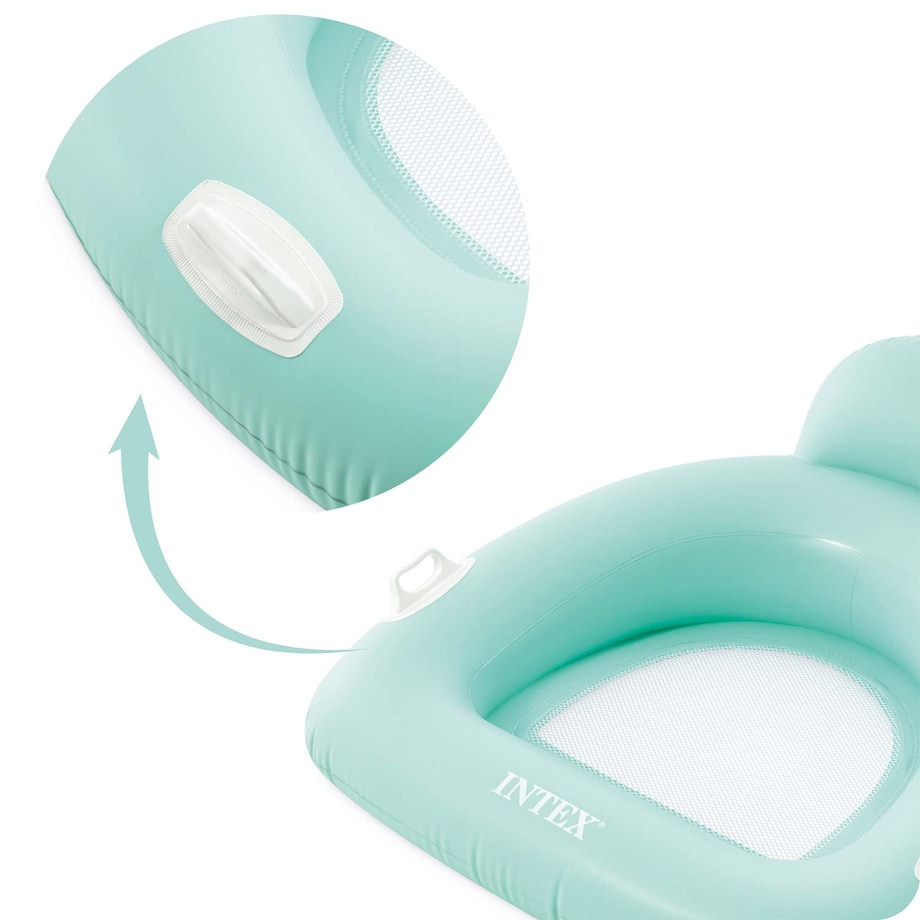Fotel materac dmuchany Intex 56801 do pływania miętowy Lounge plażowy