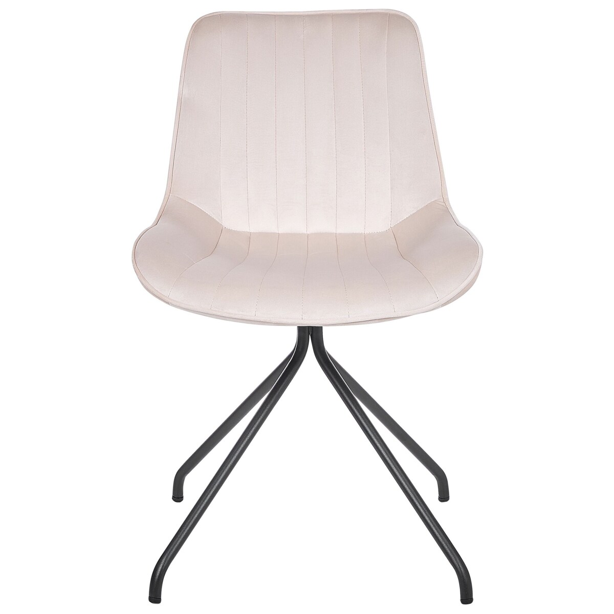 Zestaw 2 krzeseł do jadalni welurowy beżowy NAVASOTA