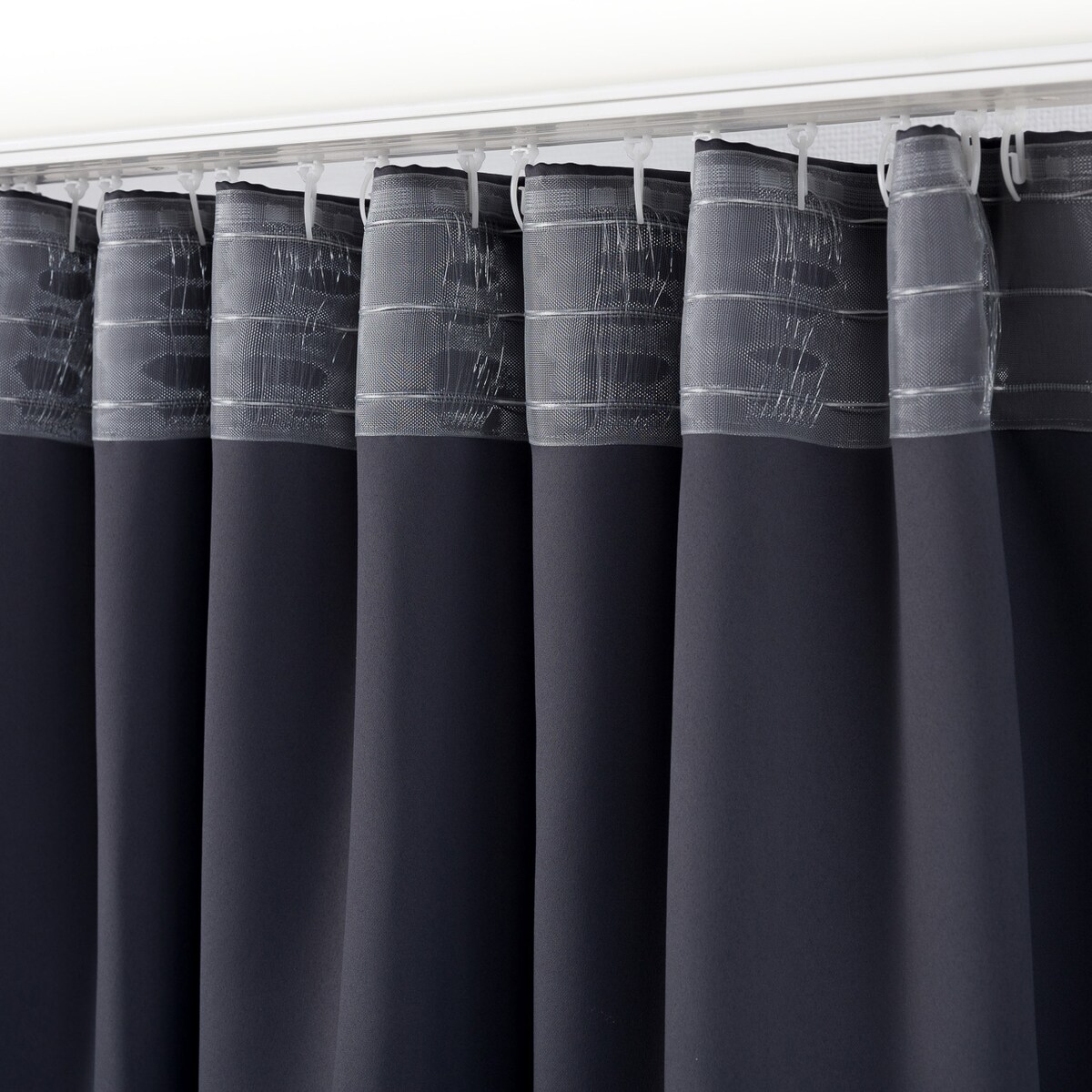 Zasłona zaciemniająca na taśmie marszczącej grafitowy szary 140 x 280 cm 1 szt. 140x280