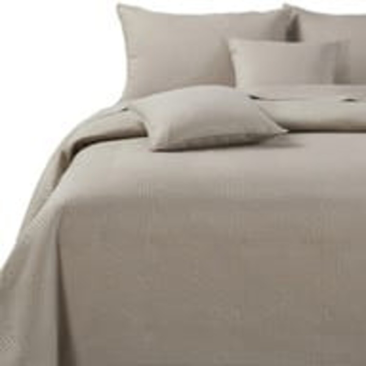 Beżowa Narzuta Pikowana na Łóżko 140x200 TRIO