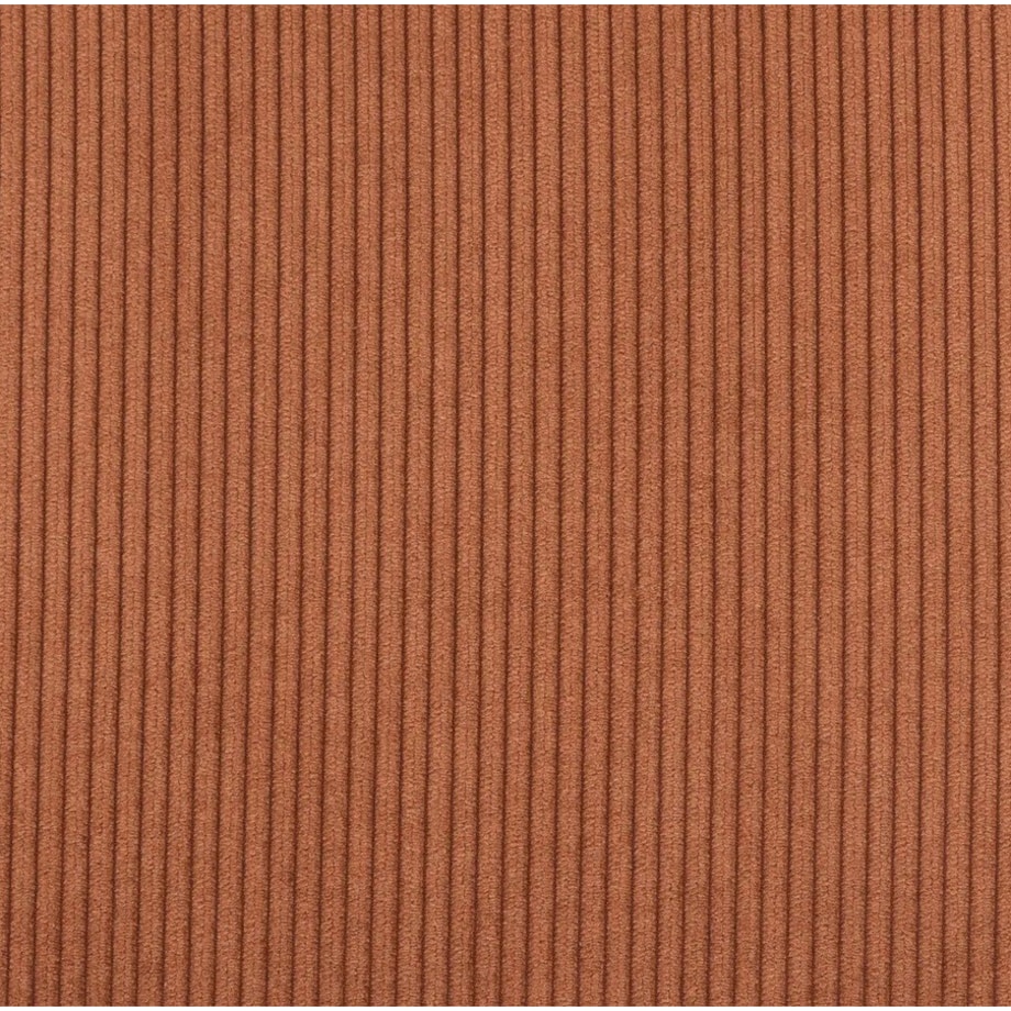 Krzesło sztruksowe na chromowanej podstawie terracotta