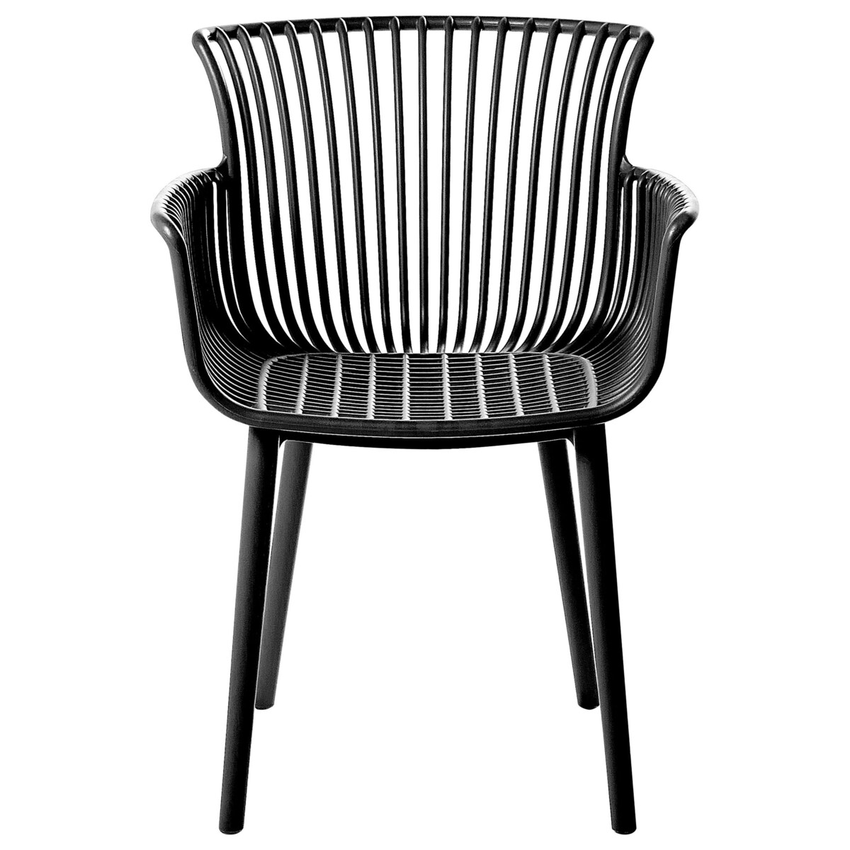 Zestaw 4 krzeseł do jadalni czarny PESARO