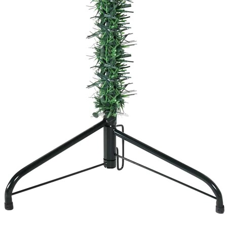 vidaXL Smukła choinka połówka ze stojakiem, sztuczna, zielona, 180 cm