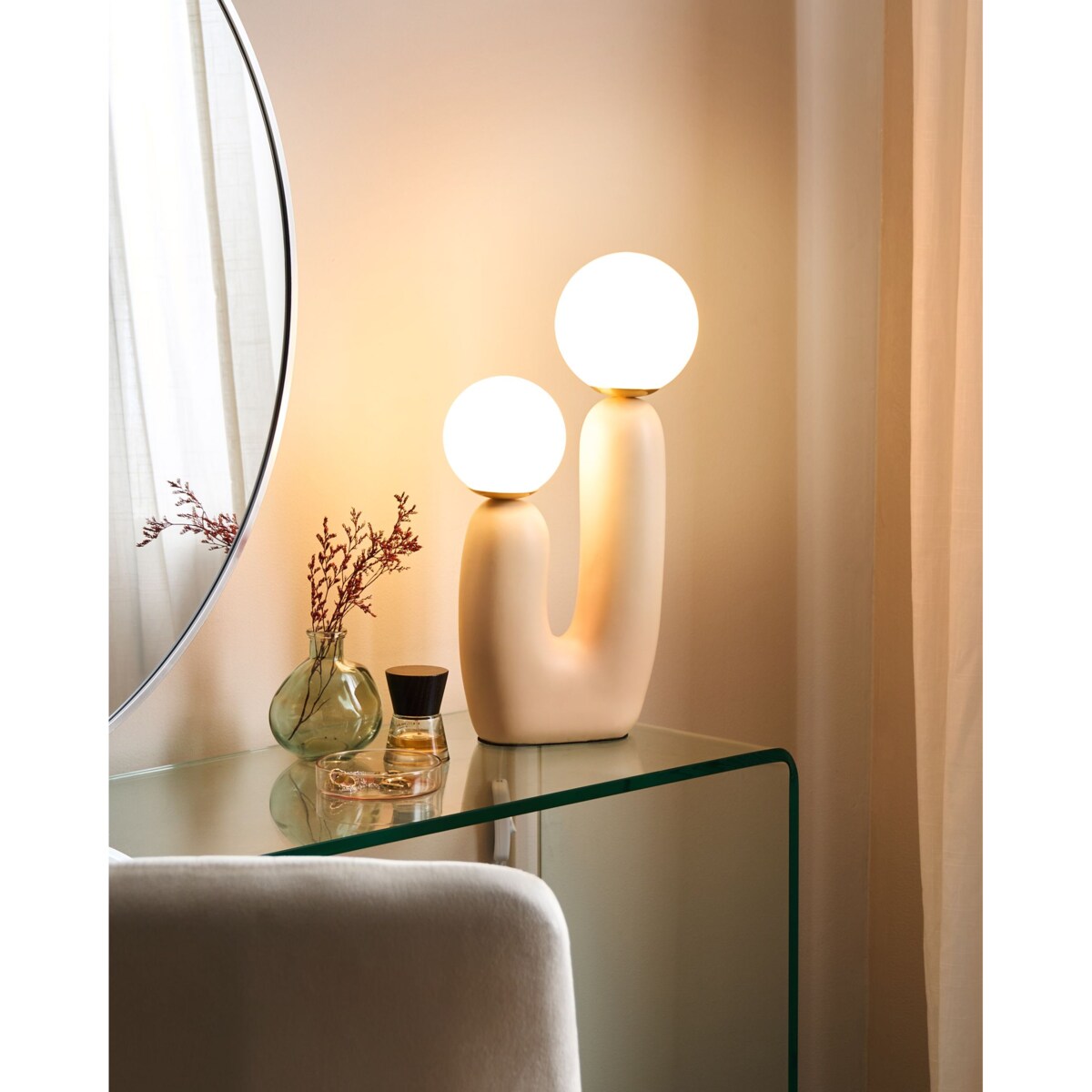 Lampa stołowa TULUN Beżowy