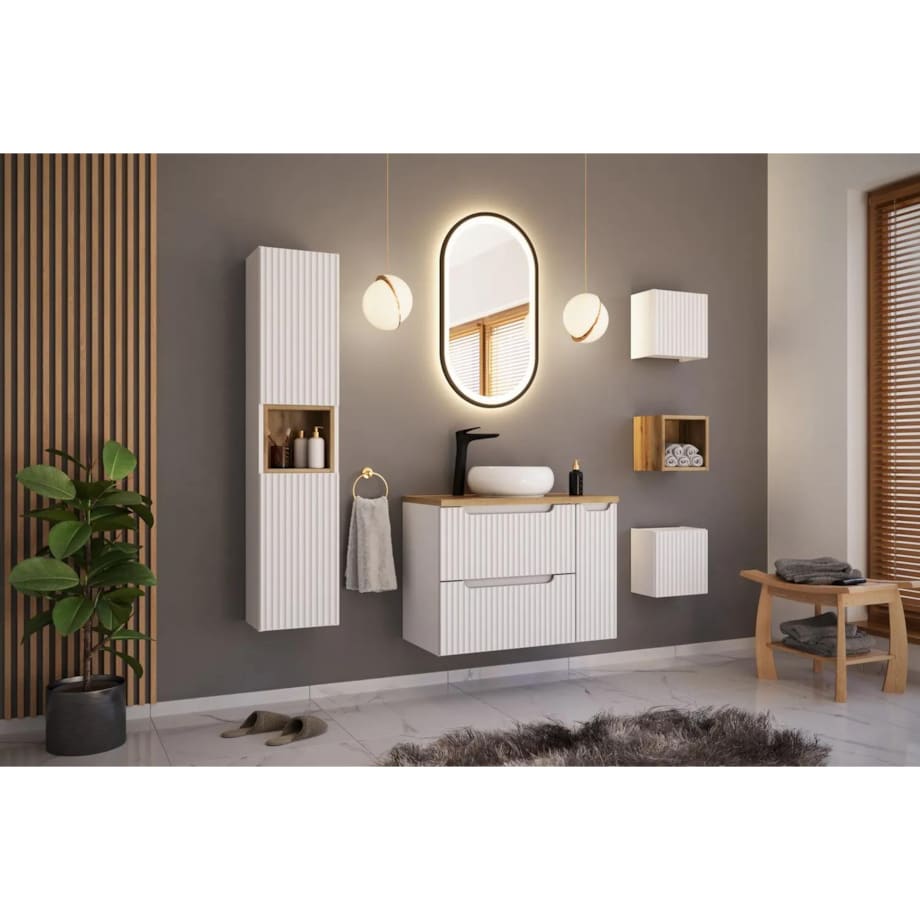 Szafka pod umywalkę NOVA WHITE 82-50-2S 50cm biała
