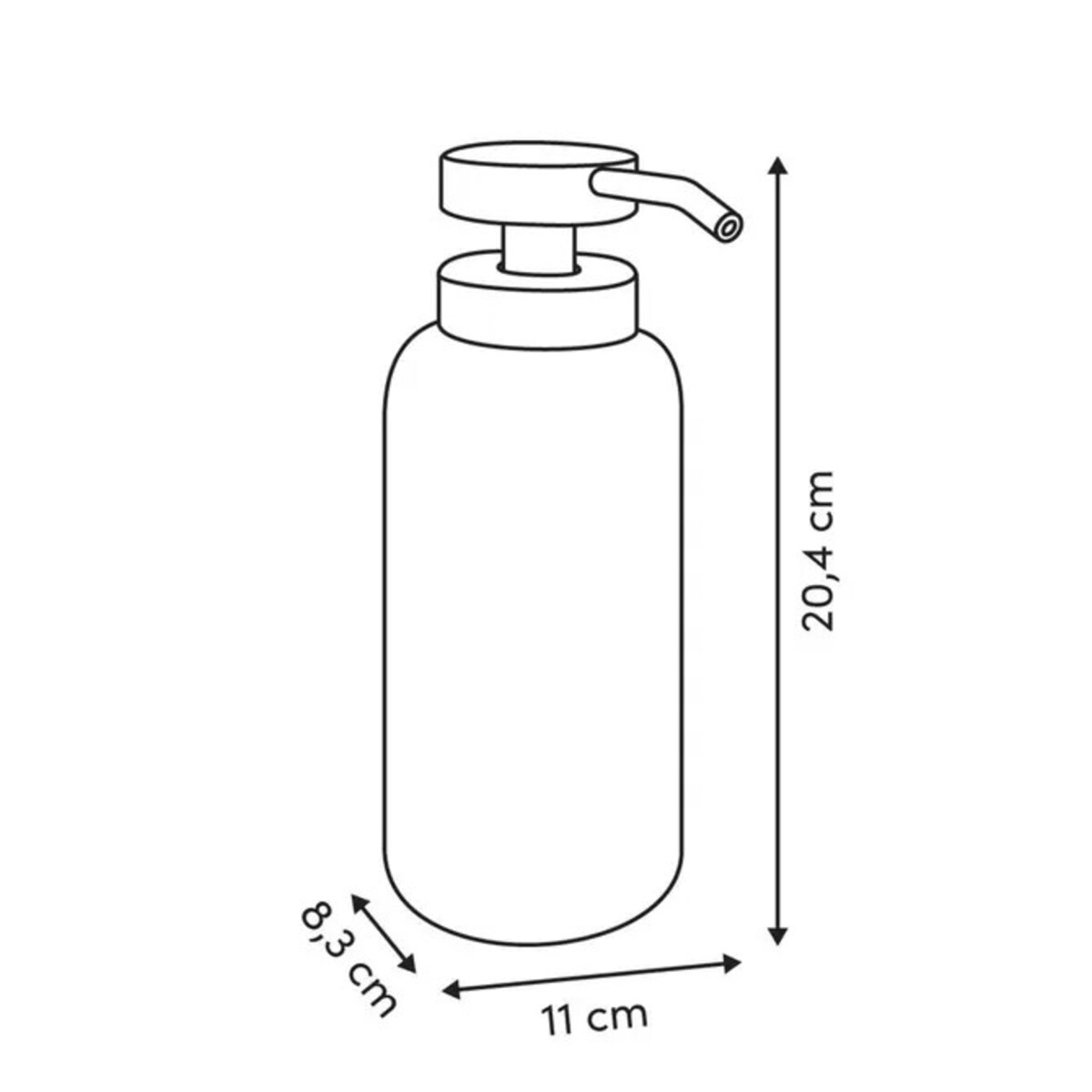 Dozownik na żel pod prysznic, poliresing, szaro-miętowy, 500 ml