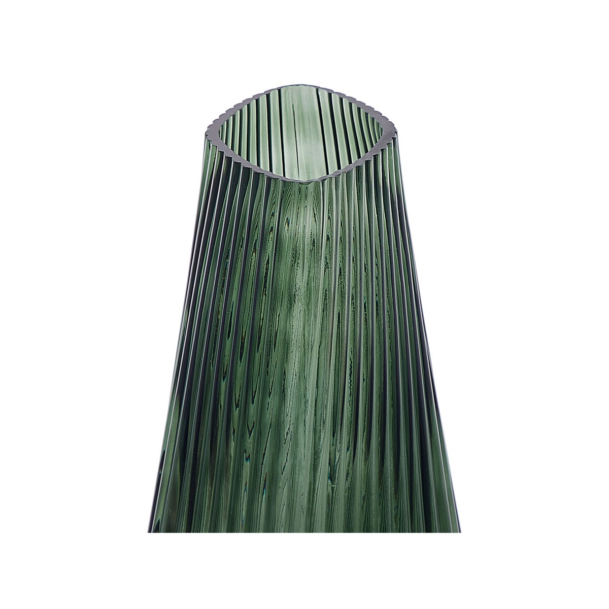 Wazon na kwiaty szklany 26 cm ciemnozielony MARPISSA