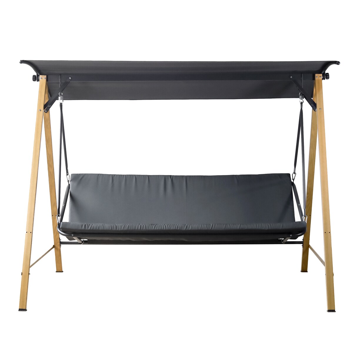 Huśtawka 3-osobowa z daszkiem i poduszkami bujana 223 cm duża do ogrodu