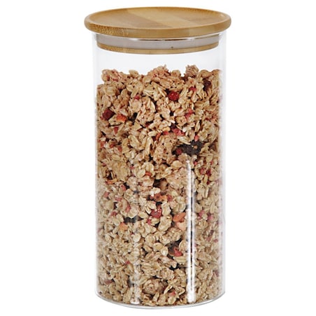 Pojemnik szklany z pokrywką z bambusa, 1,2 L, KESPER