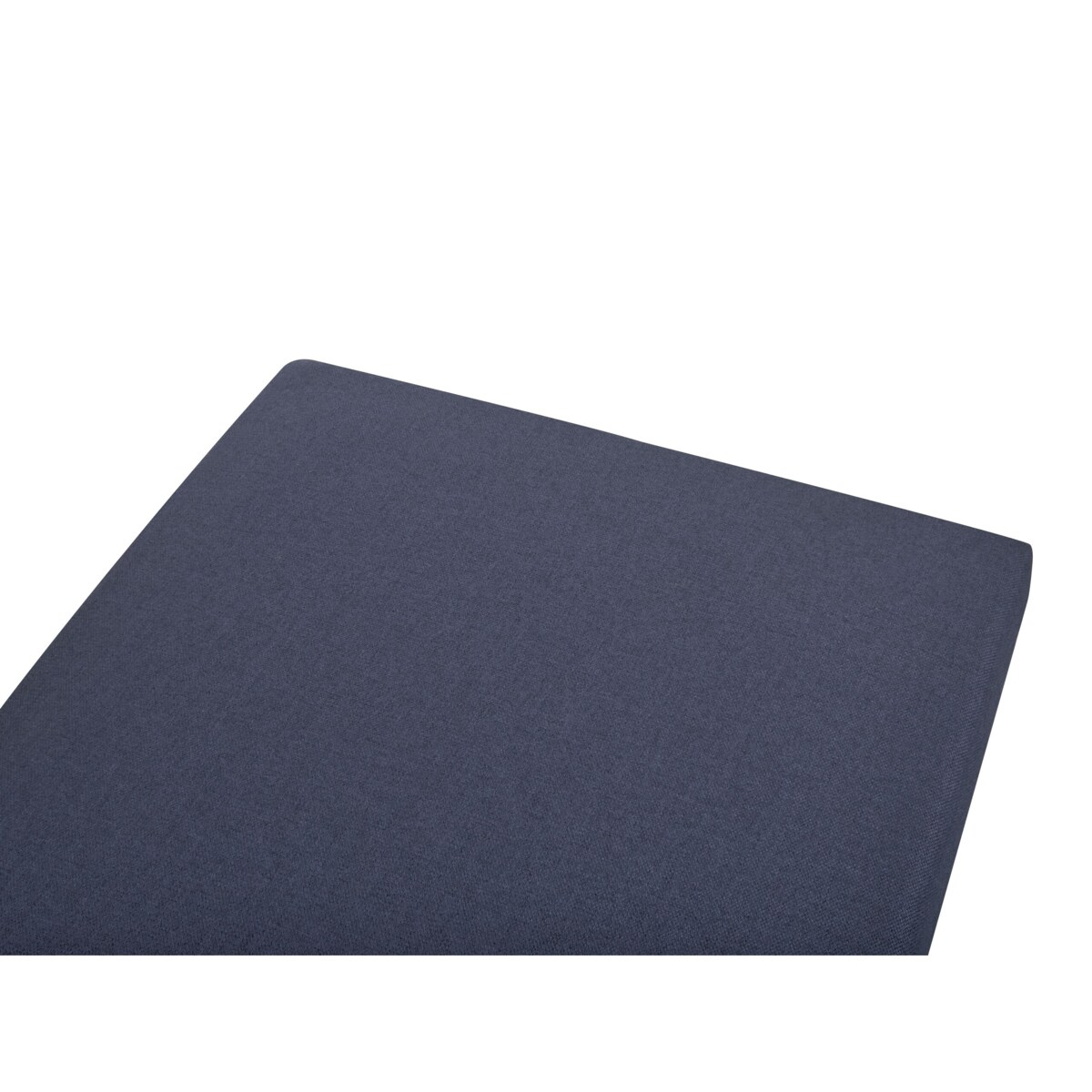 Szezlong len syntetyczny i ekoskóra ciemnoniebiesko-brązowy MALMOS