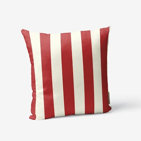 Poduszka świąteczna - klasyczne czerwone pasy