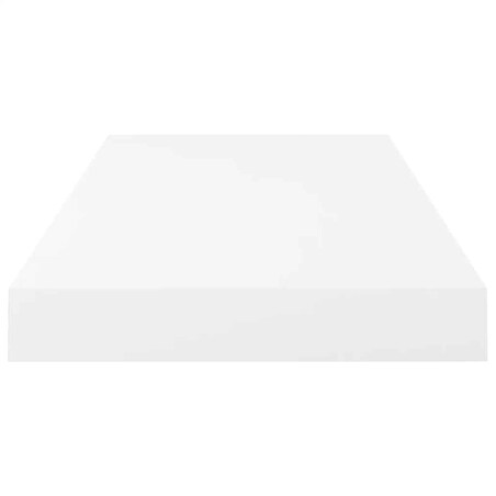 vidaXL Półki ścienne, 4 szt., wysoki połysk, białe, 50x23x3,8 cm, MDF