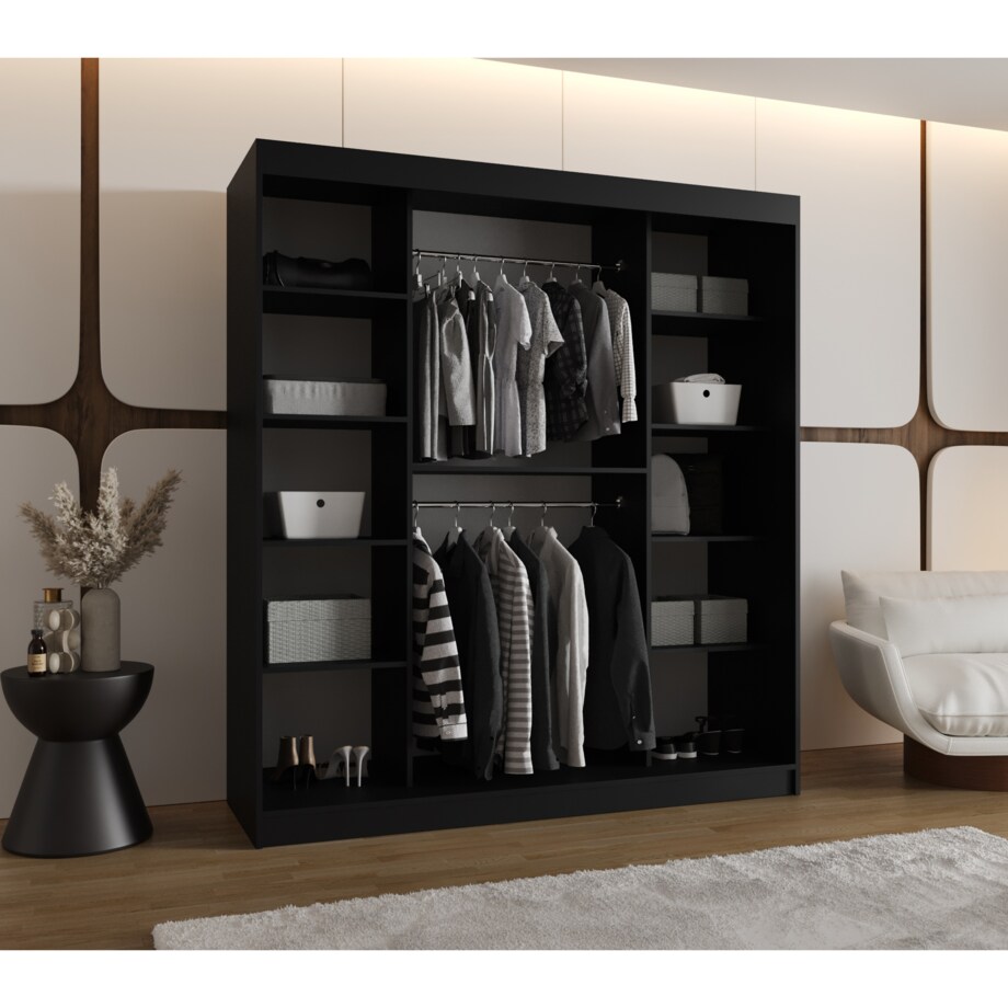 Szafa przesuwna SPOTI 180 czarny