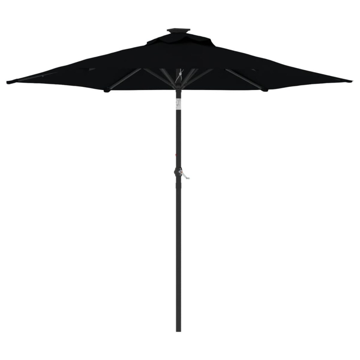 vidaXL Parasol ogrodowy na stalowym słupku, czarny, 225x225x212 cm