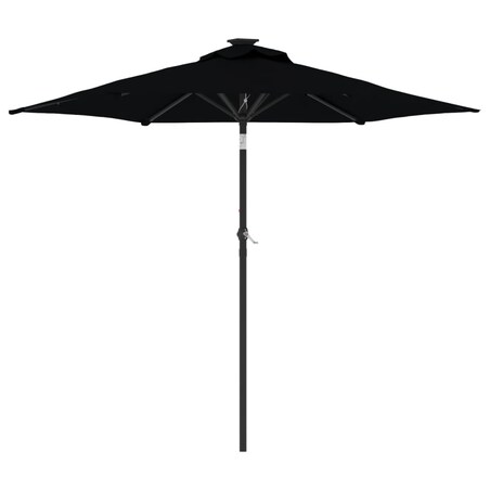 vidaXL Parasol ogrodowy na stalowym słupku, czarny, 225x225x212 cm