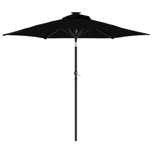 vidaXL Parasol ogrodowy na stalowym słupku, czarny, 225x225x212 cm