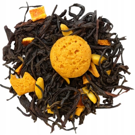 Herbata czarna WŁOSKA ROBOTA cynamonowiec skórka pomarańczy migdały 140g - herbata liściasta sypana mieszanka napar susz