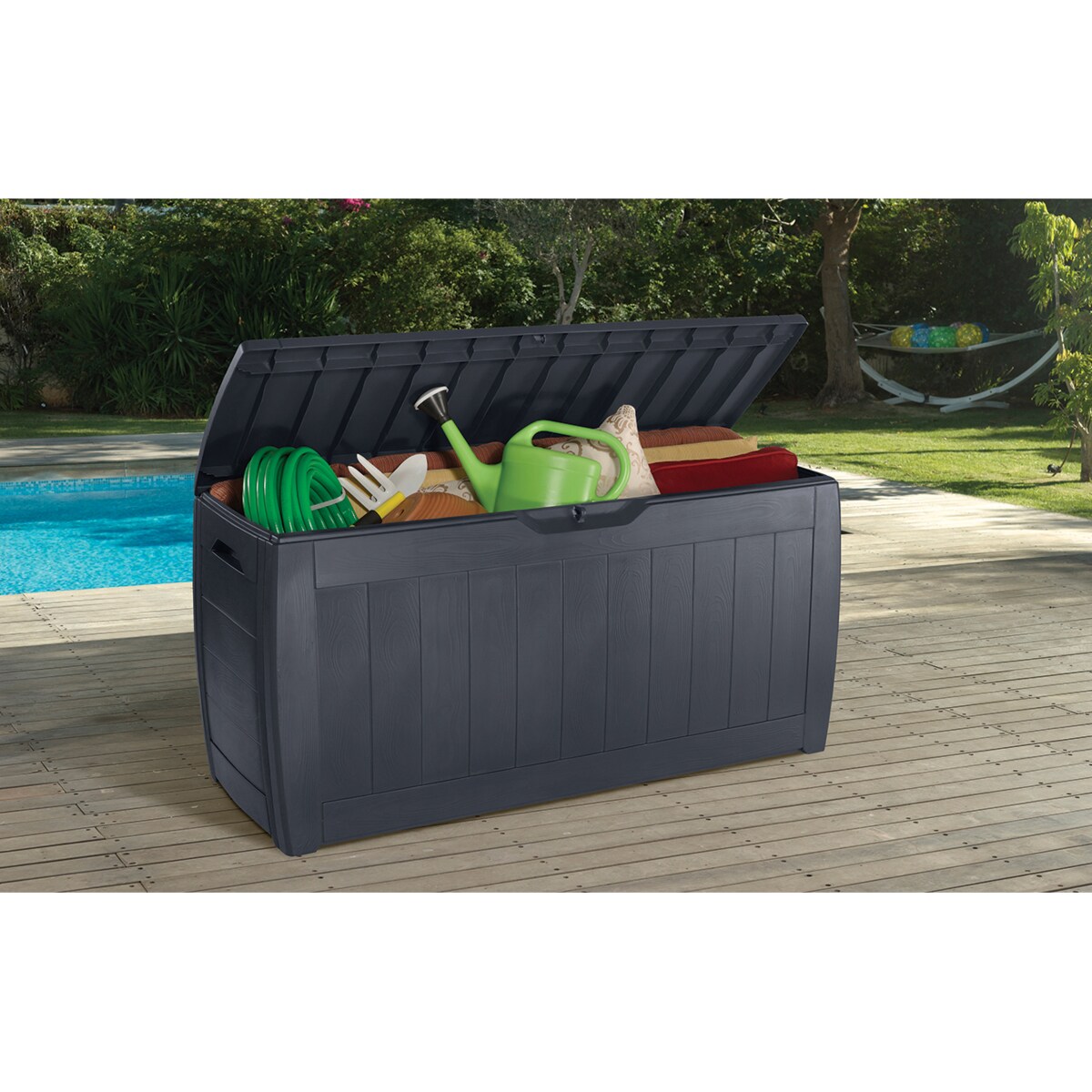 Skrzynia ogrodowa lub balkonowa EMILY STORAGE BOX grafitowa marki KETER 270L