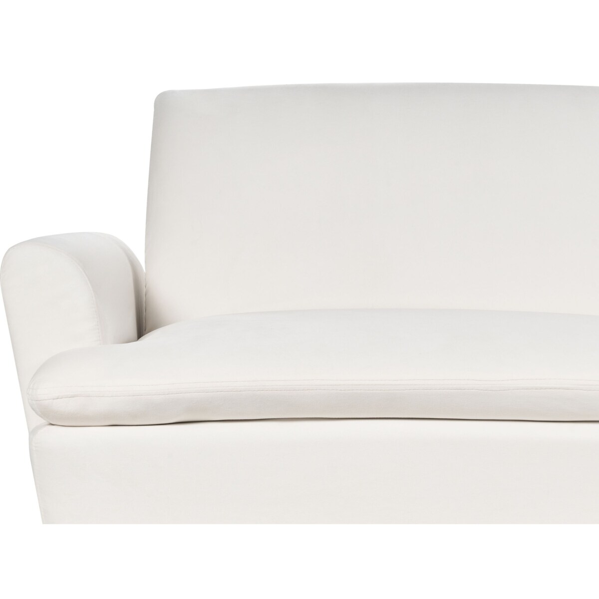 Sofa rozkładana welurowa złamana biel VETTRE