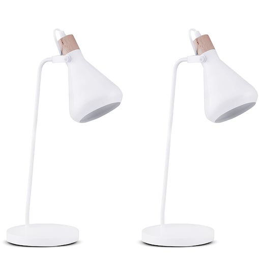 KONSIMO CORTODI Lampa biurkowa w stylu skandynawskim 2szt kolor biały
