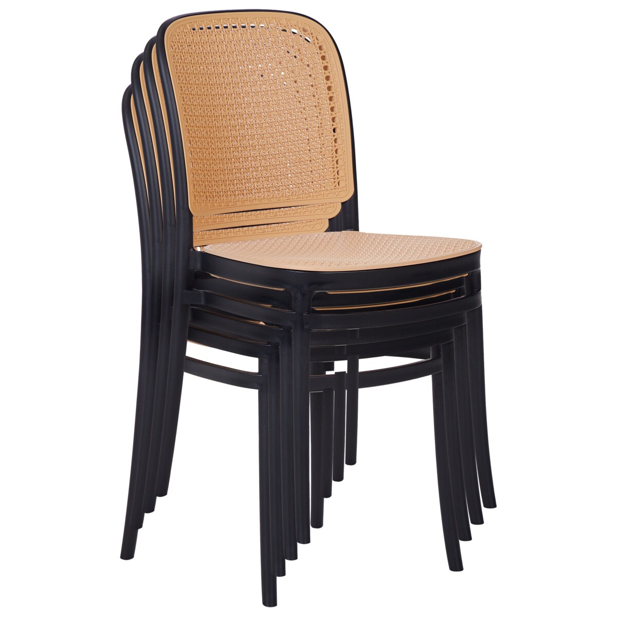 Krzesło do jadalni Zestaw 4 Beżowy PLOSE