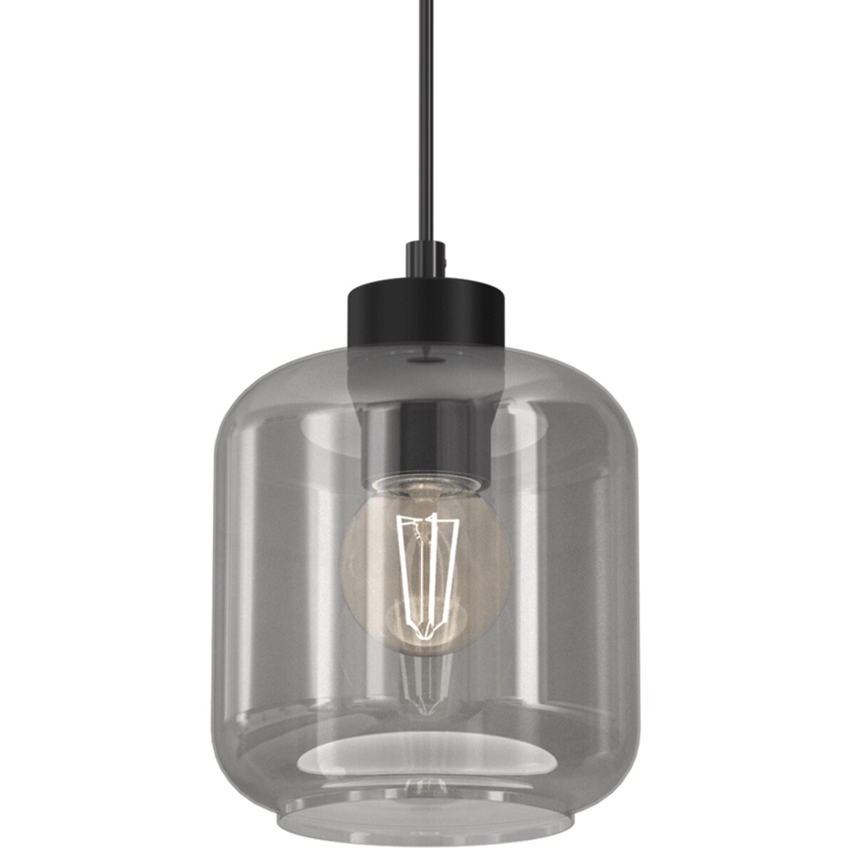 Pojedyncza lampa wisząca Sombra MLP8373 przydymiona czarna