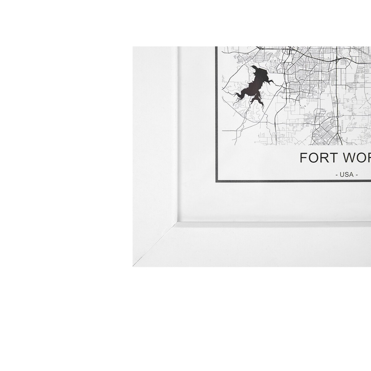 Galeria ścienna mapy 7 ramek biała DENKORO