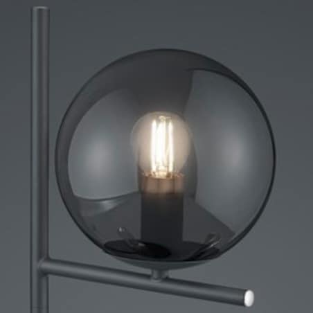 Modernistyczna LAMPA stołowa PURE 502000142 Trio szklana LAMPKA stojąca kula grafitowa przydymiona